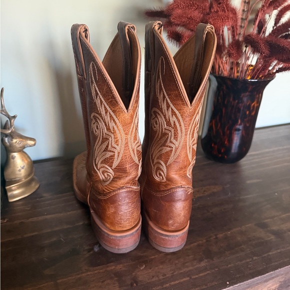 Justin Boots Tan Leather Western Footwear - Picture 4 of 6